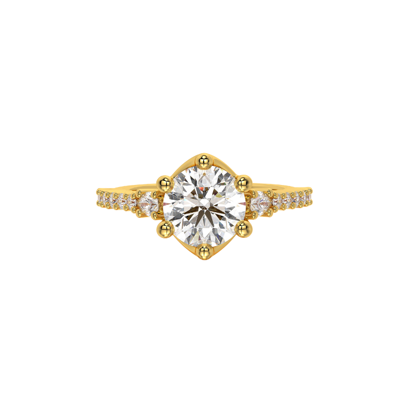 Classic Radiance: 1.75 ct Lab-Grown Round Diamond Engagement Ring in 18K Gold
