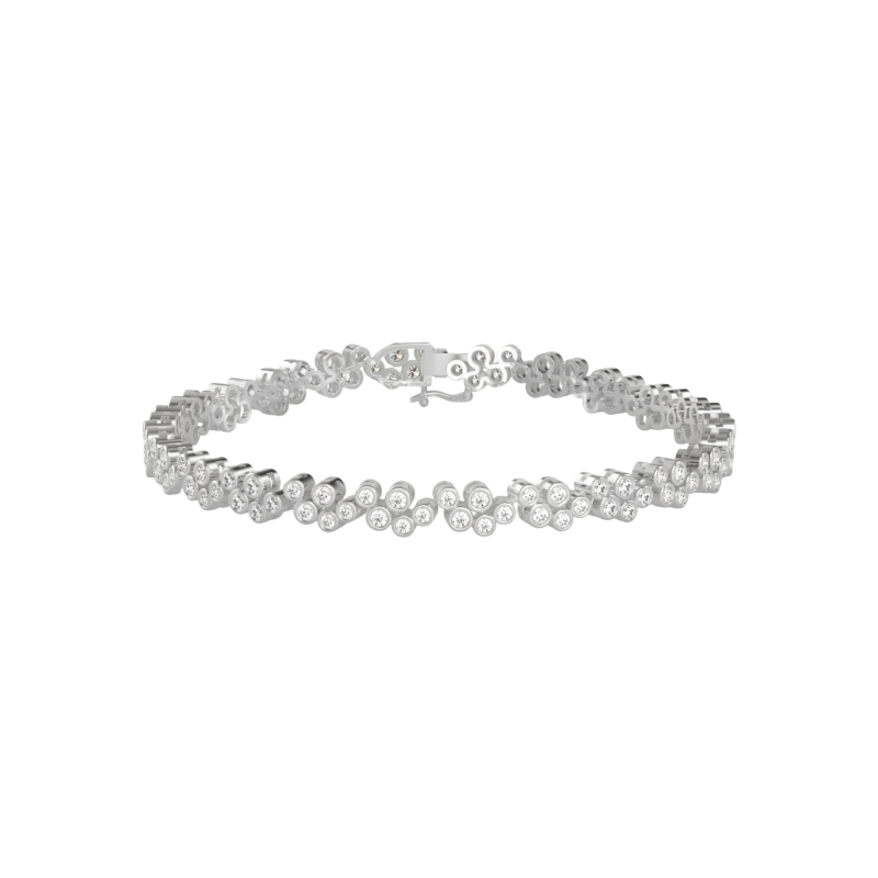 Cluster Daily Wear Diamond Bracelet | Eva-Gems
