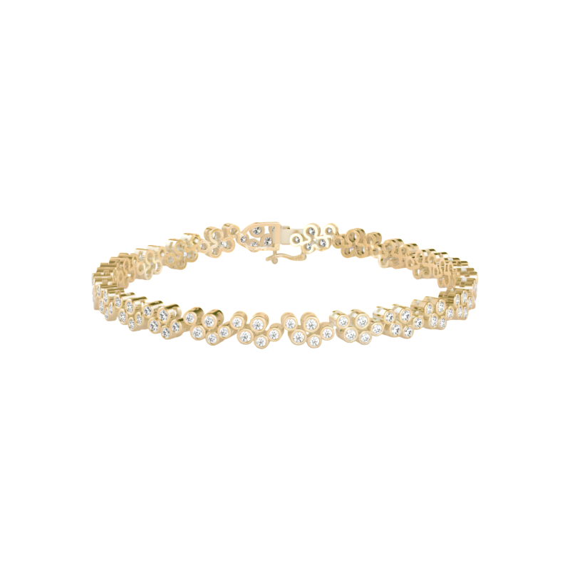 Cluster Daily Wear Diamond Bracelet | Eva-Gems