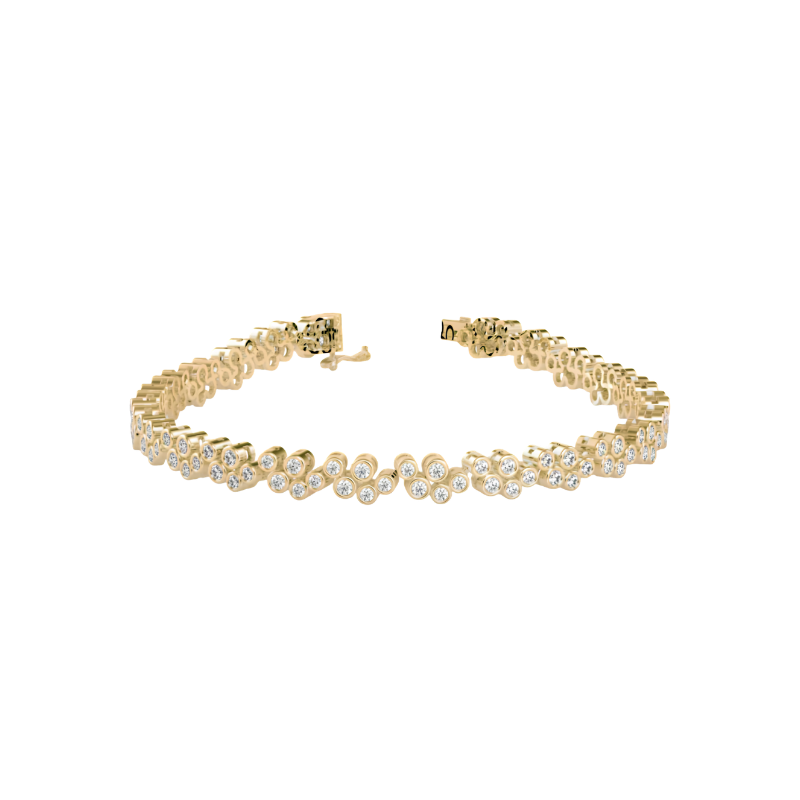 Cluster Daily Wear Diamond Bracelet | Eva-Gems