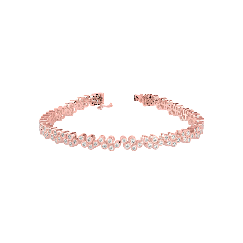 Cluster Daily Wear Diamond Bracelet | Eva-Gems