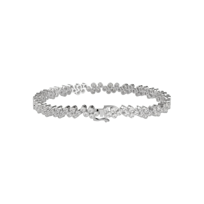 Cluster Daily Wear Diamond Bracelet | Eva-Gems
