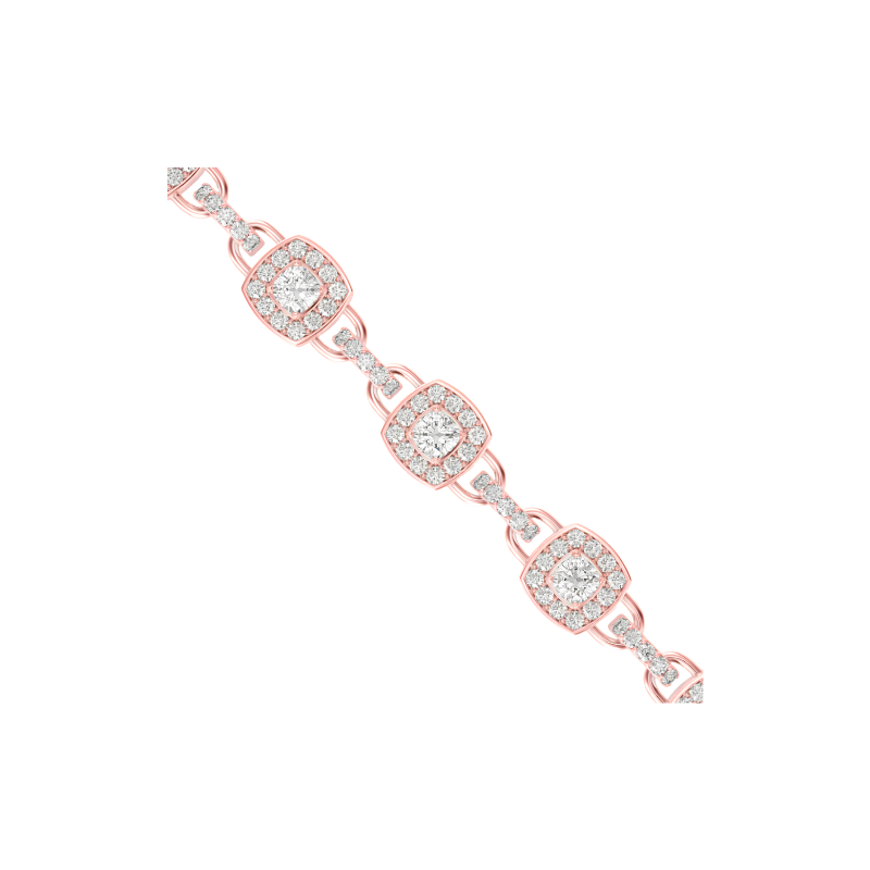 Cushion Style Designer Diamond Bracelet