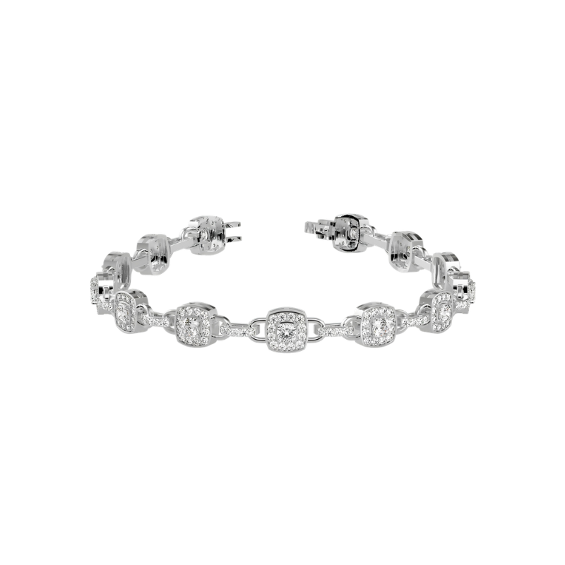 Cushion Style Designer Diamond Bracelet