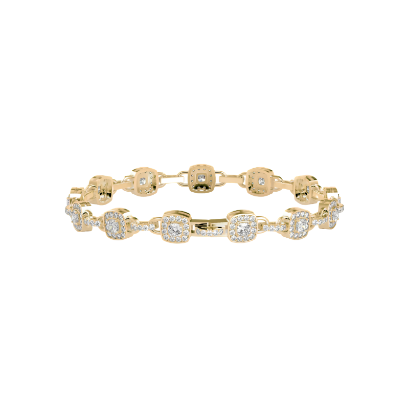 Cushion Style Designer Diamond Bracelet