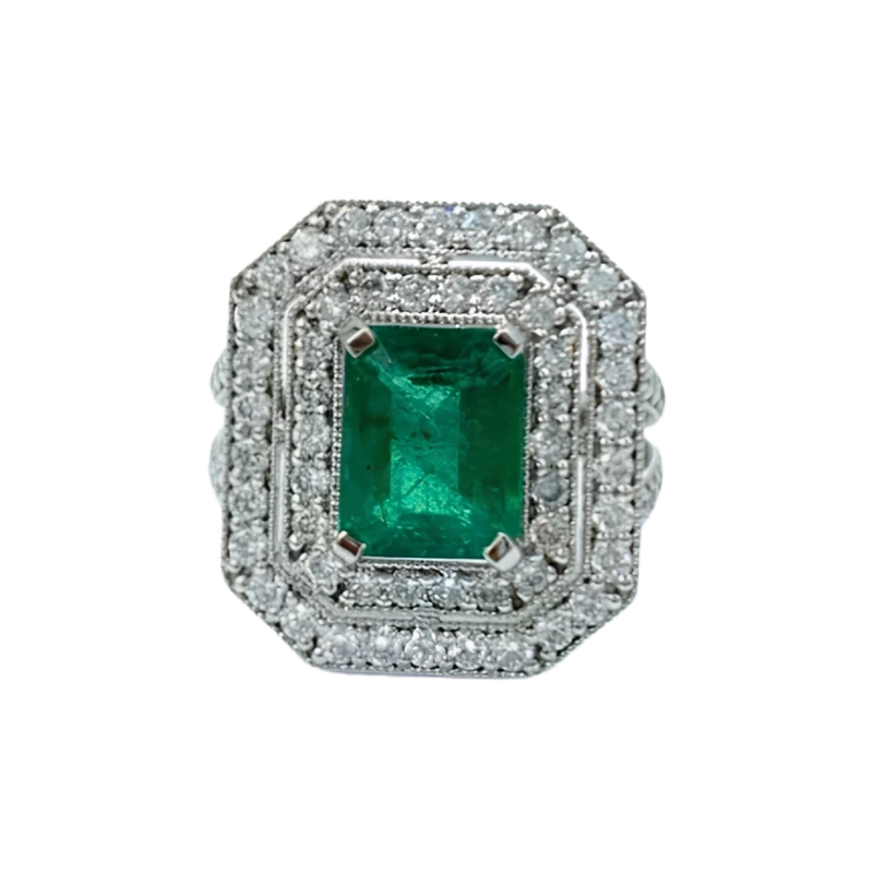 Fancy Emerald Diamond Ring