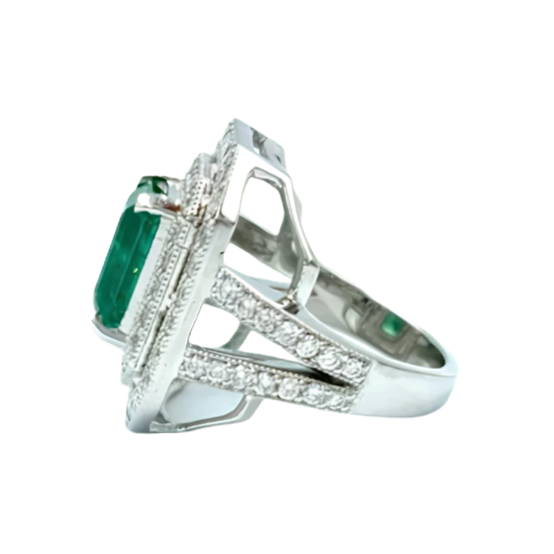 Fancy Emerald Diamond Ring
