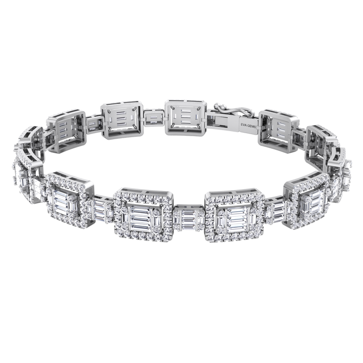 Luxury baguette diamond bracelet Dubai