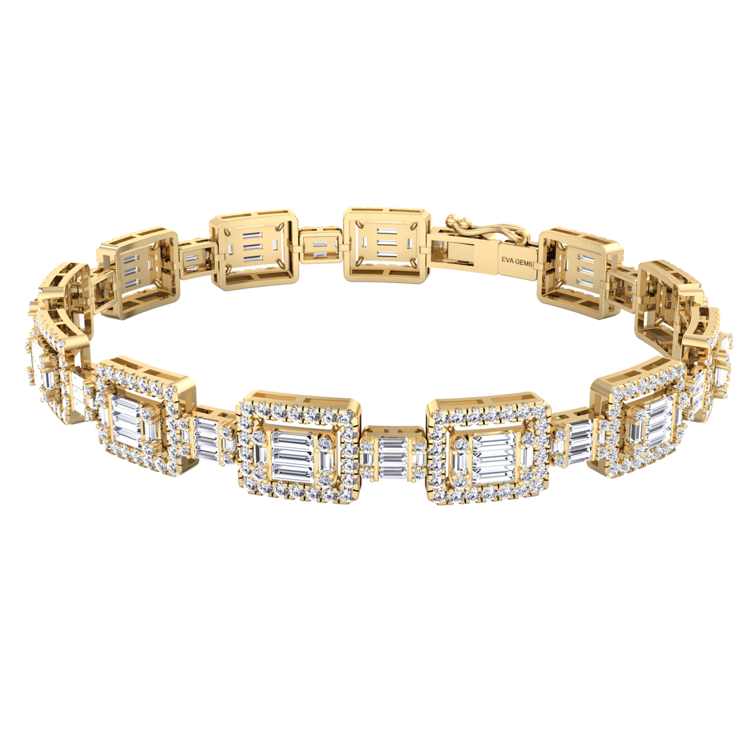 Lab-grown diamond square bracelet