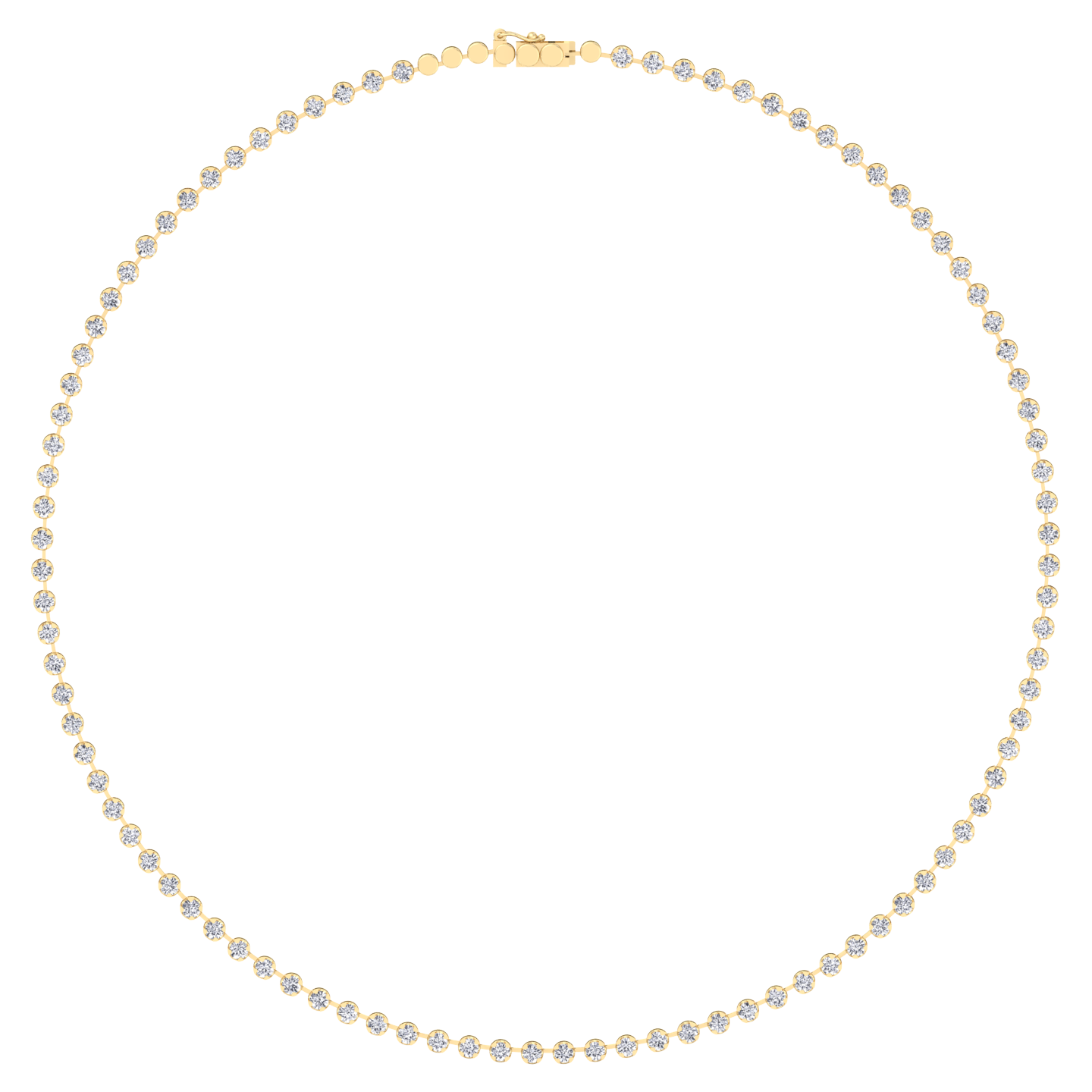 Classic tennis necklace with sparkling diamonds