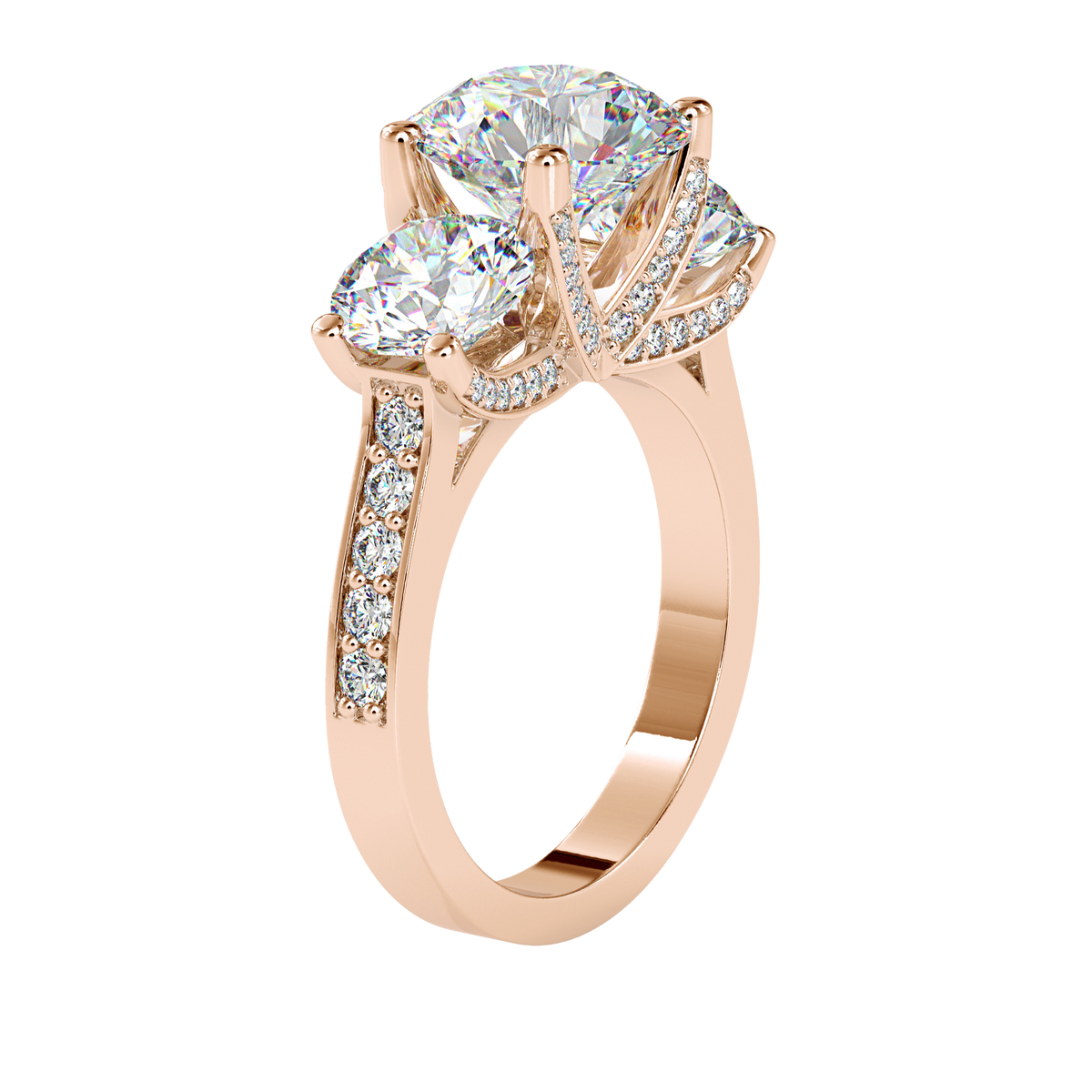 Brilliant Trilogy Ring in Dubai | Exquisite Designs by EVA GEMS