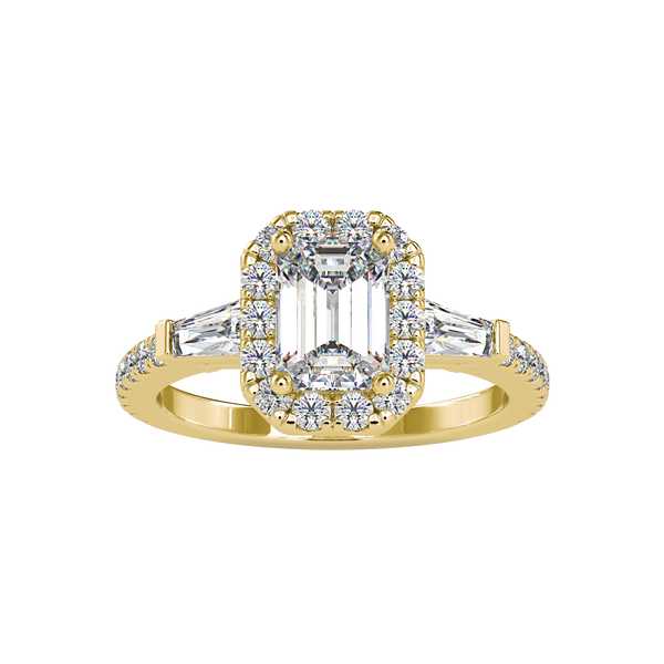 Buy Emerald Halo Diamond Ring For Women