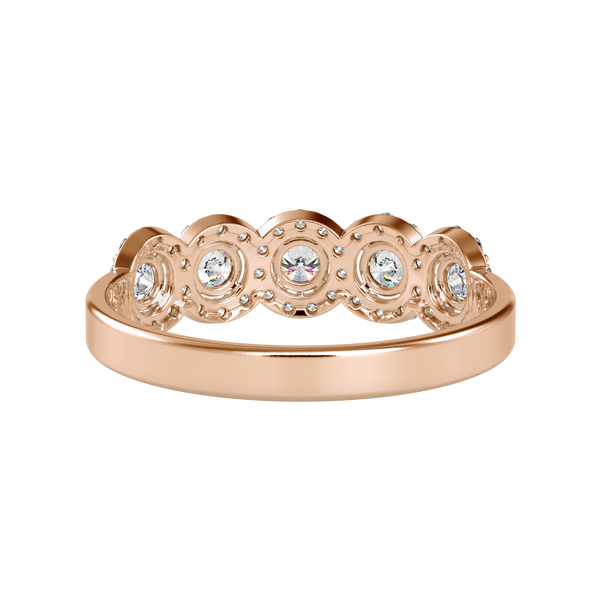 Buy Five Stones Halo Diamond Ring For Women