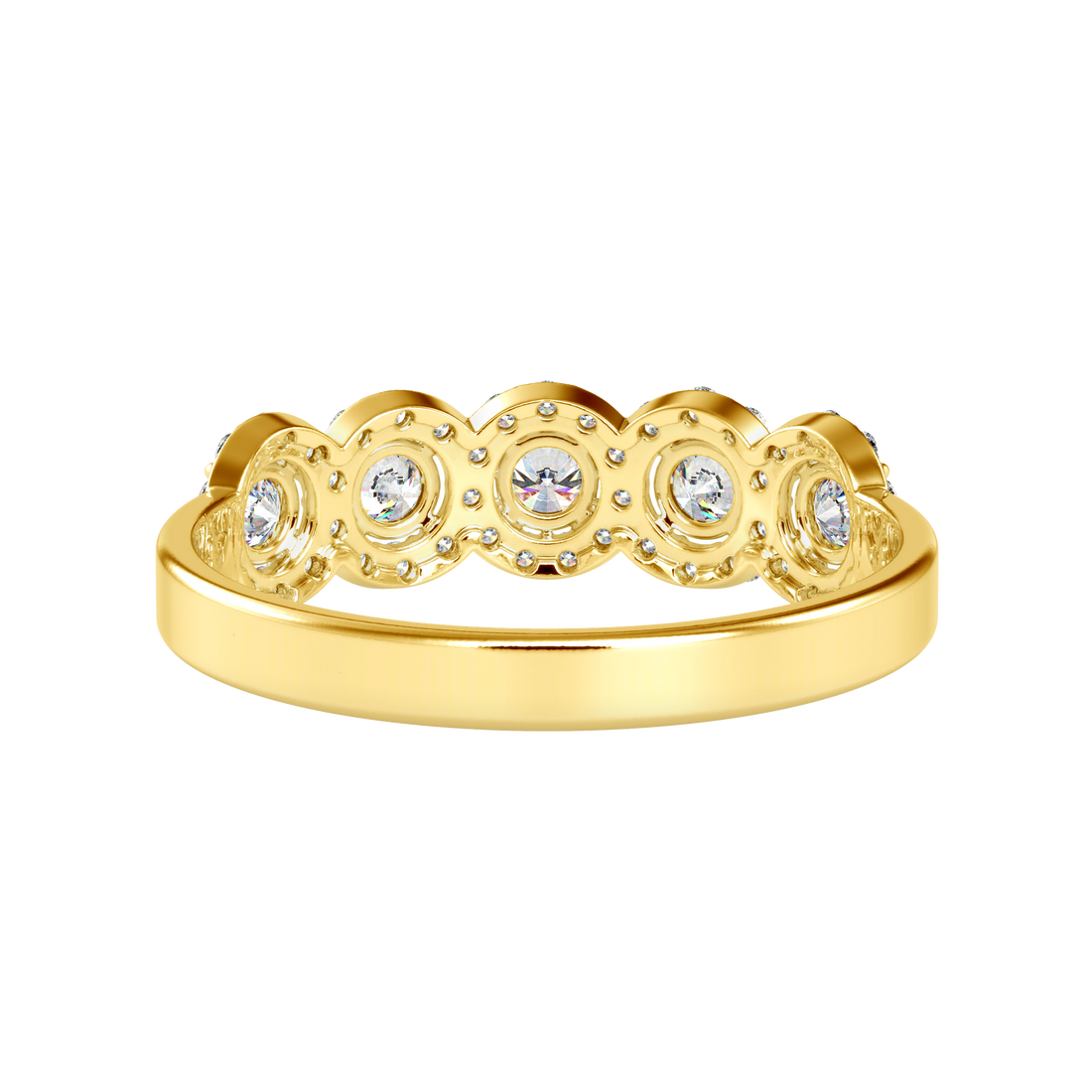 Купить кольцо с бриллиантами Five Stones Halo для женщин