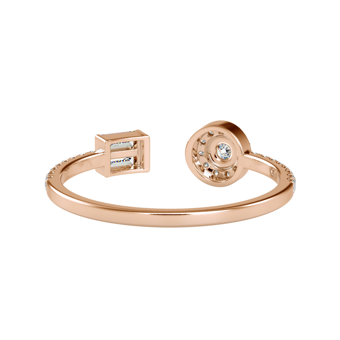 Классическое модное кольцо с бриллиантом огранки «багет» | Eva-Gems