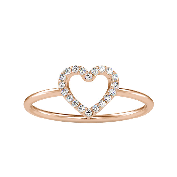 Купить женское кольцо с бриллиантом Halo Open Heart Shape