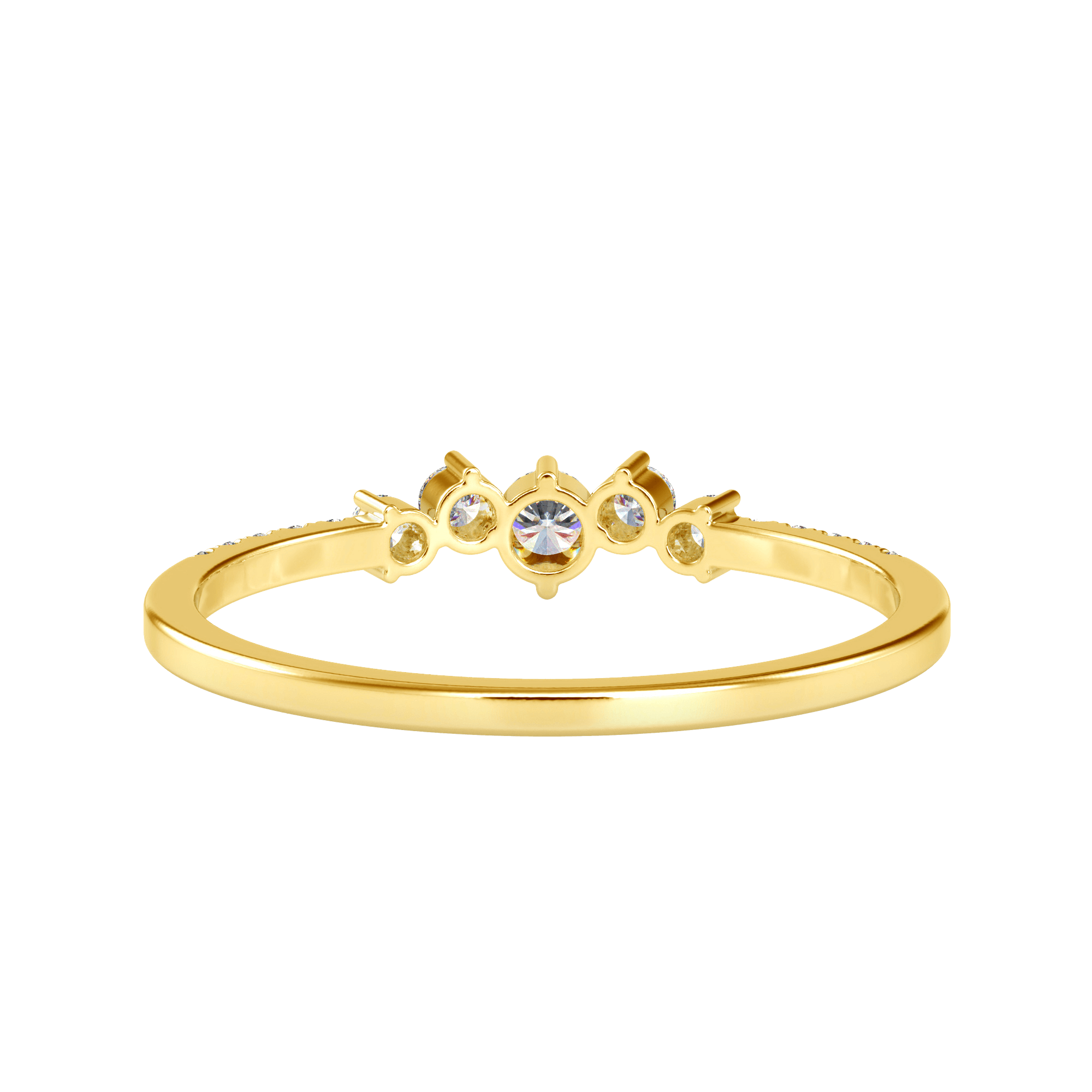 Trio Setting Cluster Eternity Diamond Ring