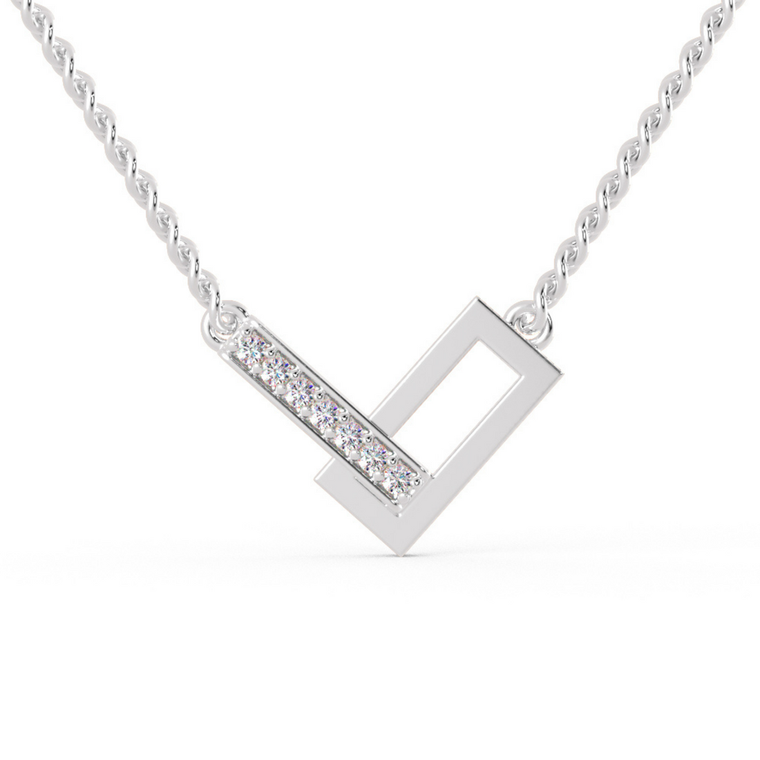 Buy a beautiful Close Setting Blessed Diamond Necklace – elegant, high-quality jewelry in Dubai