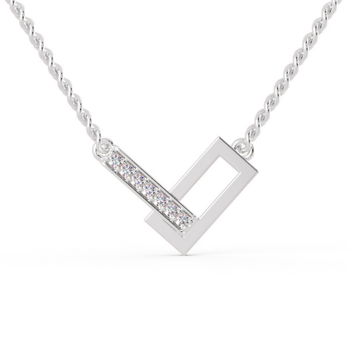 Buy a beautiful Close Setting Blessed Diamond Necklace – elegant, high-quality jewelry in Dubai