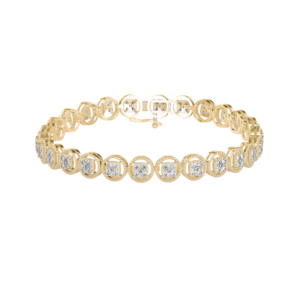 Buy Cluster Halo Diamond Bracelet For Women