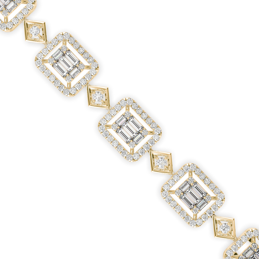 Buy Emerald Cut Baguette Diamond Bracelet For Women