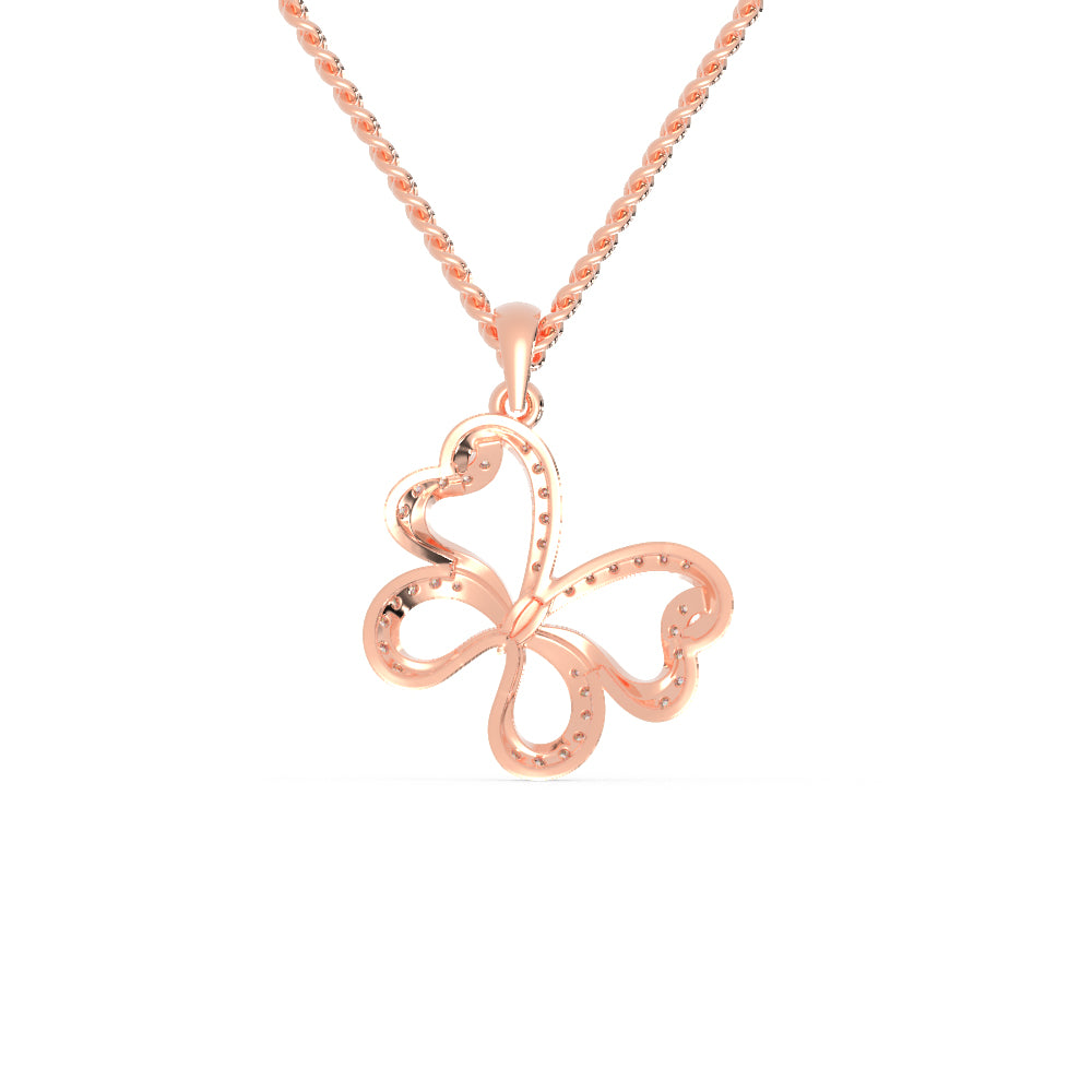 Exquisite butterfly-inspired diamond necklace, available at EVA GEMS Dubai.
