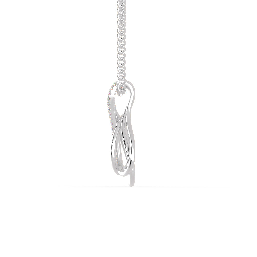 قلادة ألماس على شكل بالون مفتوح للنساء