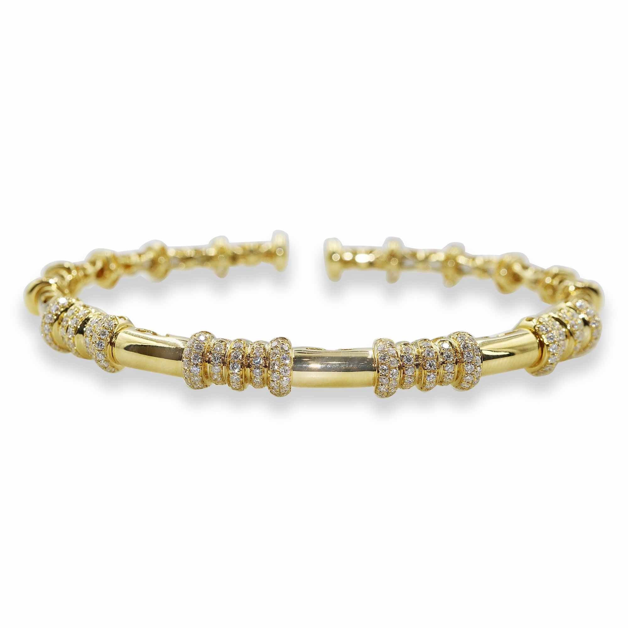Yellow Gold Diamond Bangle