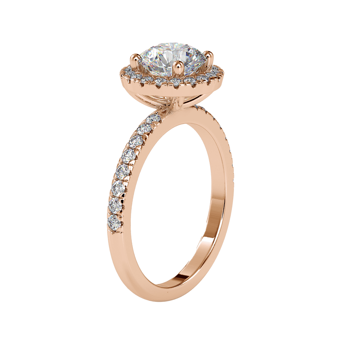 Buy Classic Solitaire Halo Ring | Eva-Gems Ring Eva Gems