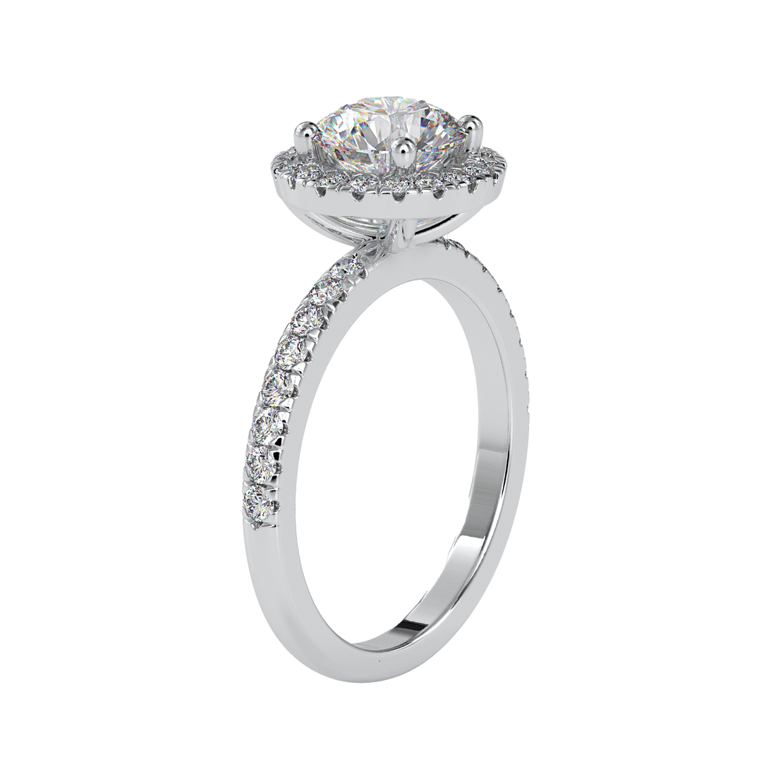 Buy Classic Solitaire Halo Ring | Eva-Gems Ring Eva Gems