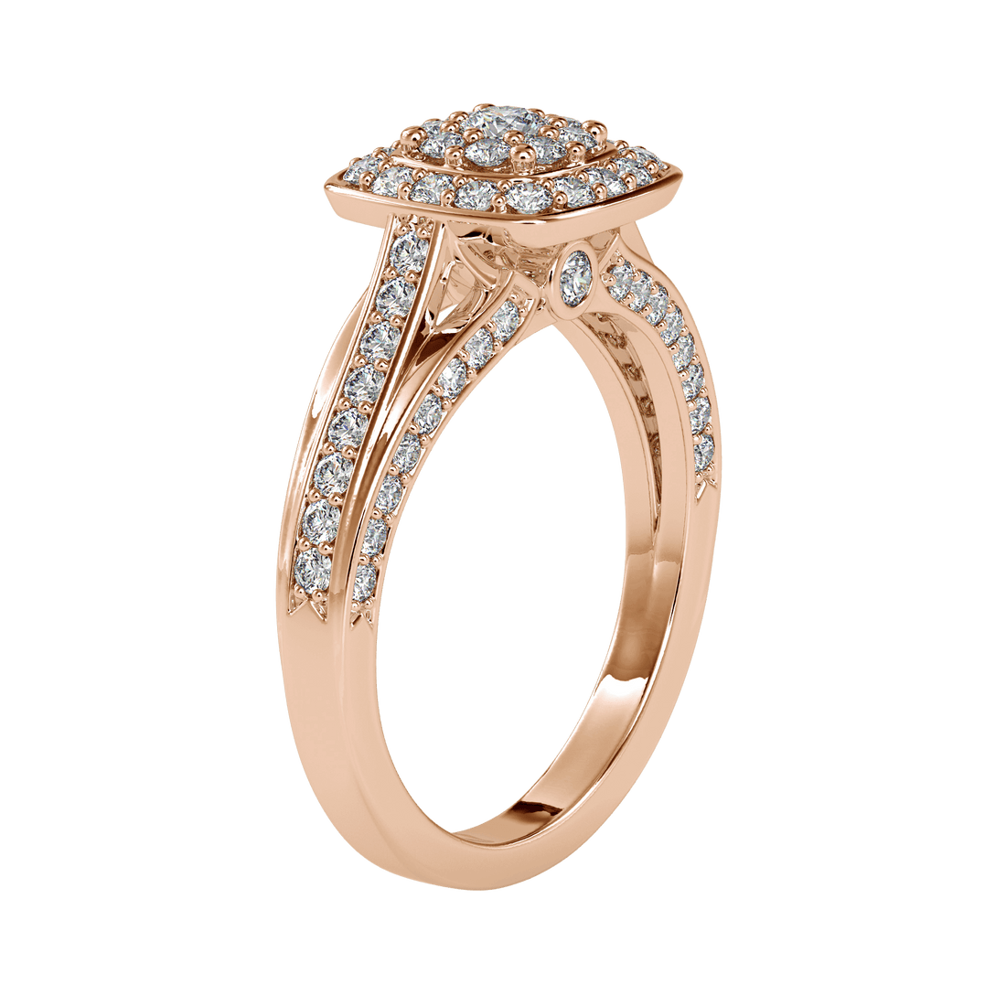 Buy Cushion Cluster Diamond Ring For Women Ring Eva Gems