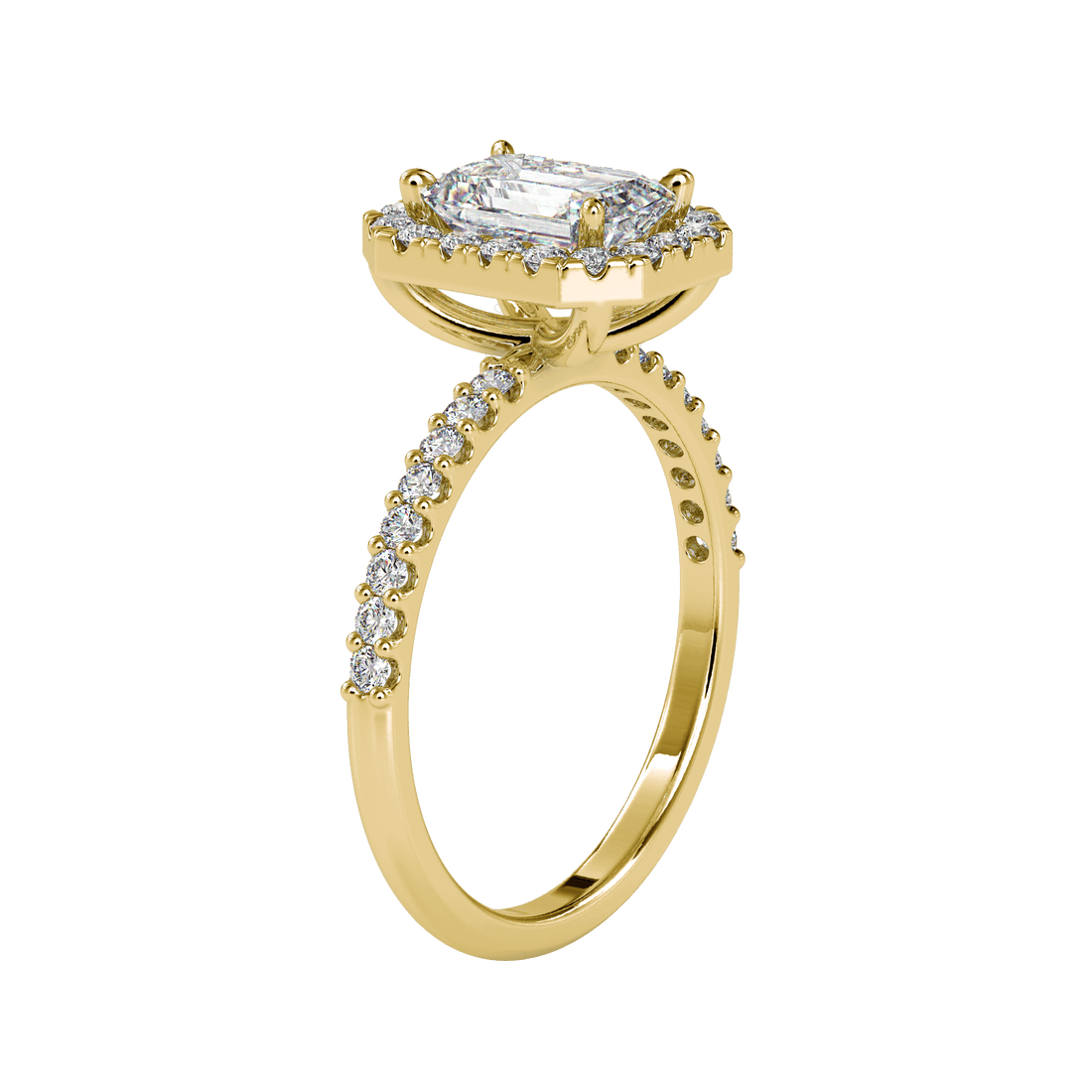 Buy Emerald Cut Engagement Ring For Women Ring Eva Gems