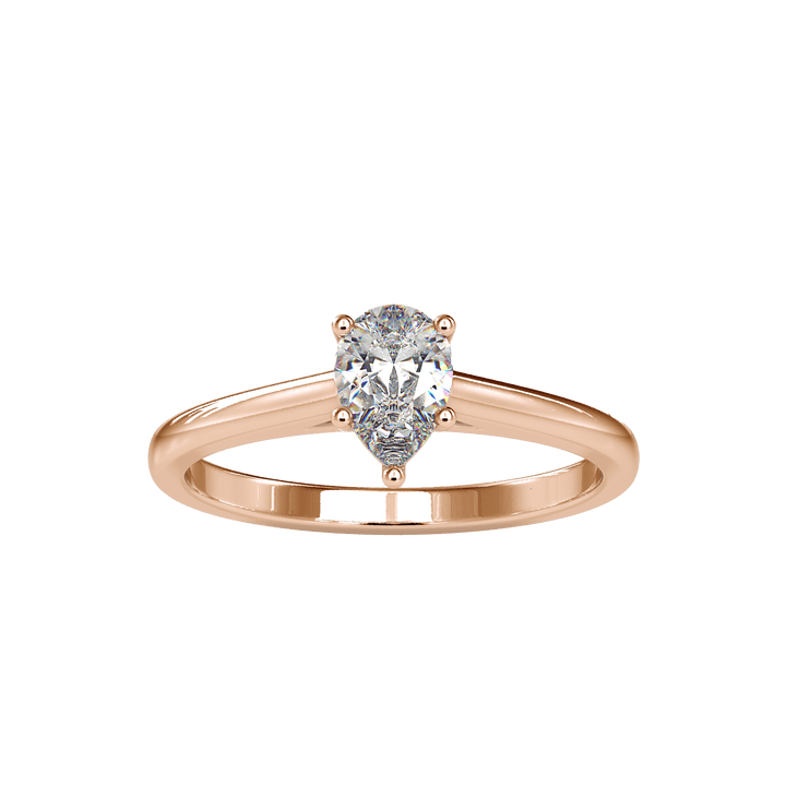 Pear Solitaire Diamond Ring For Women Ring Eva Gems Rose Gold 3(14.0mm)