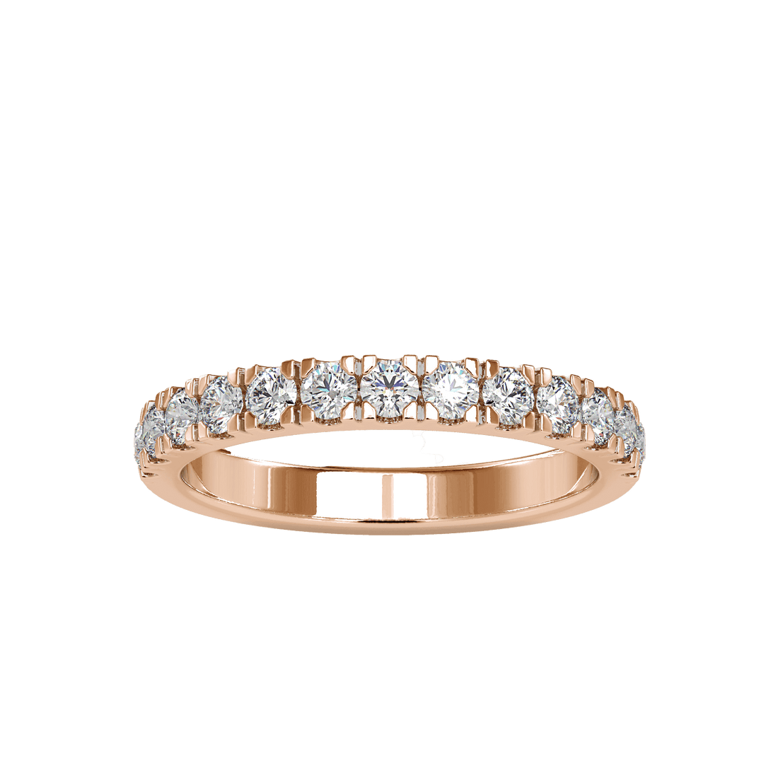 Rose Gold Half Eternity Ring Ring Eva Gems Rose Gold 3(14.0mm)