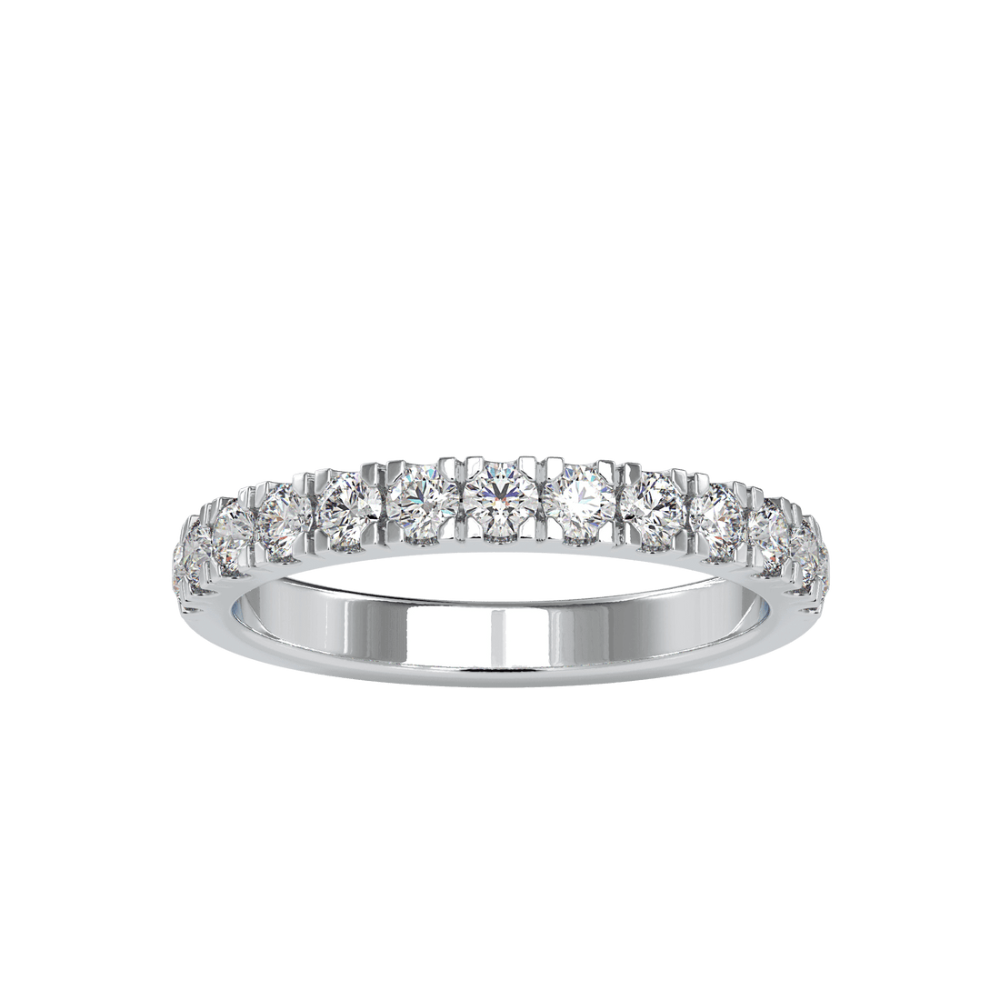 Rose Gold Half Eternity Ring Ring Eva Gems White Gold 3(14.0mm)