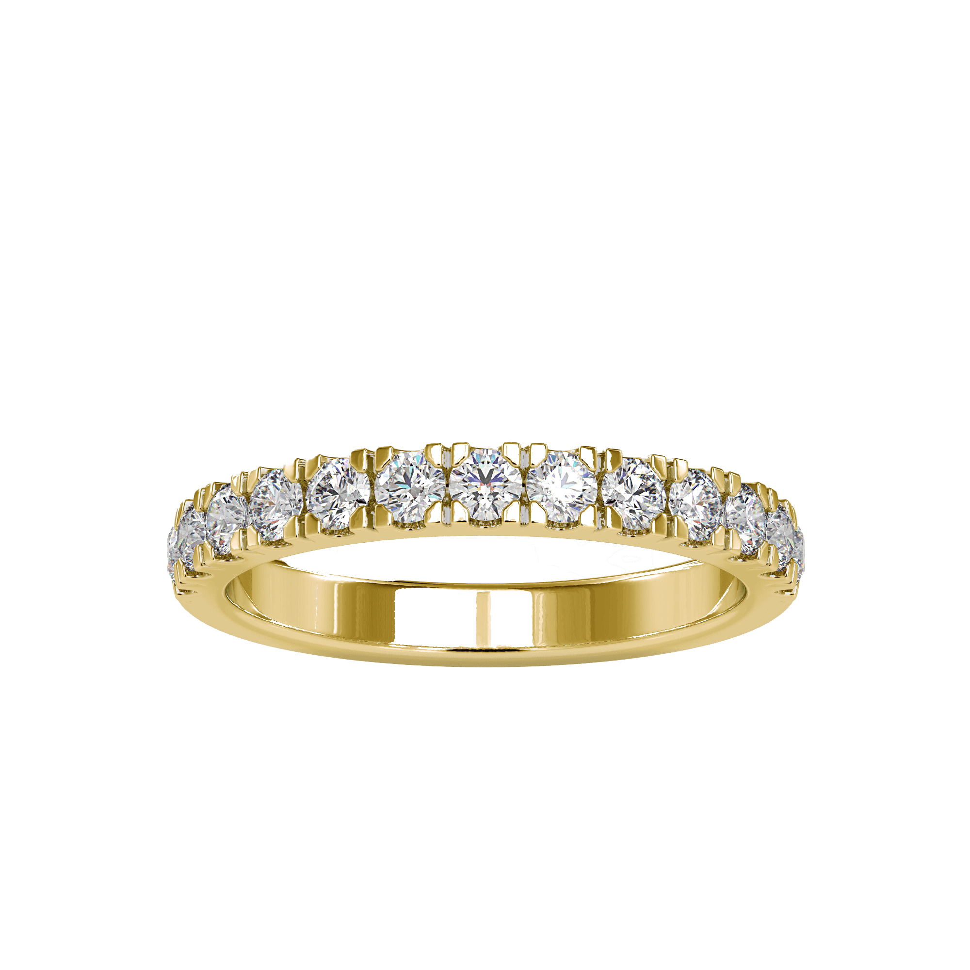 Rose Gold Half Eternity Ring Ring Eva Gems Yellow Gold 3(14.0mm)