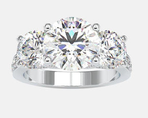Brilliant Cut Trilogy Diamond Ring in Dubai