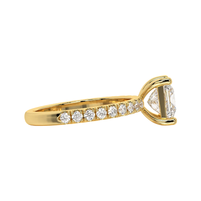 Princess Perfection: 1.85 ct Lab-Grown Solitaire Diamond Ring in 18K Gold