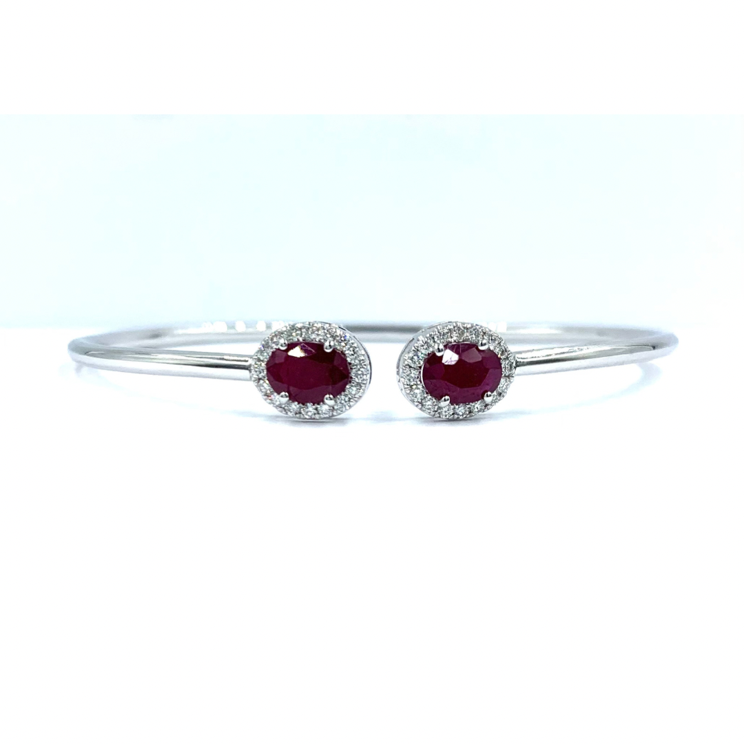 Buy Ruby Diamond Bangle For Women