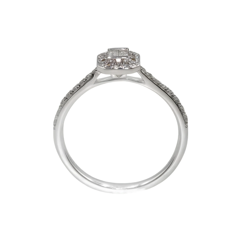 Beautiful Baguette Cluster Diamond Ring in Dubai | Elegant Designs by EVA GEMS