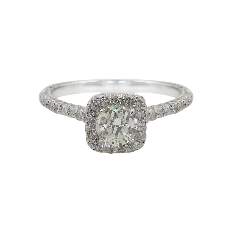 Classic Halo Diamond Ring | Eva-Gems