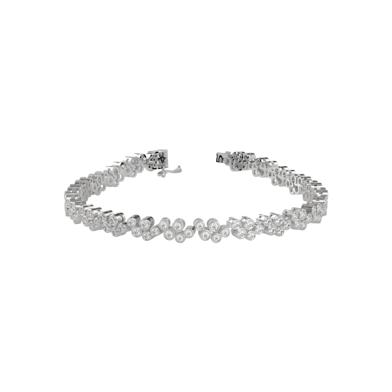 Cluster Daily Wear Diamond Bracelet | Eva-Gems