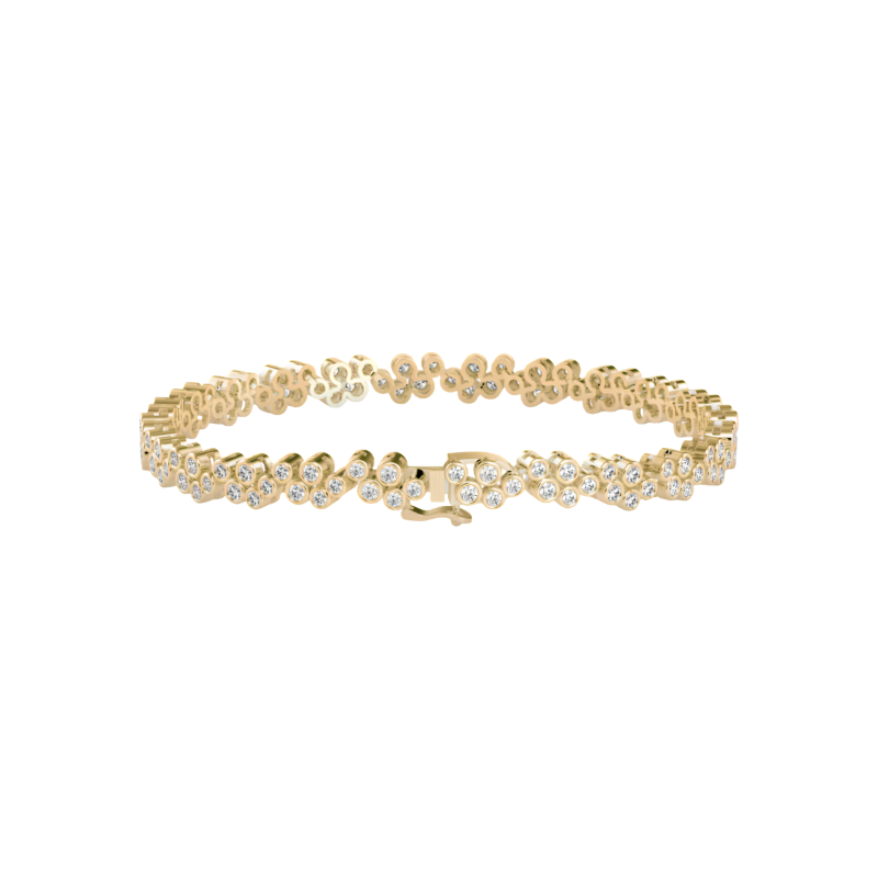 Cluster Daily Wear Diamond Bracelet | Eva-Gems