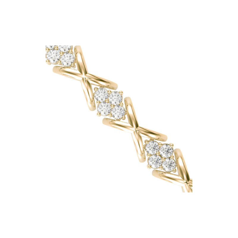 Cluster Flower Bracelet For Women