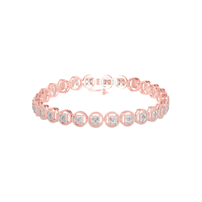 Buy Cluster Halo Diamond Bracelet For Women