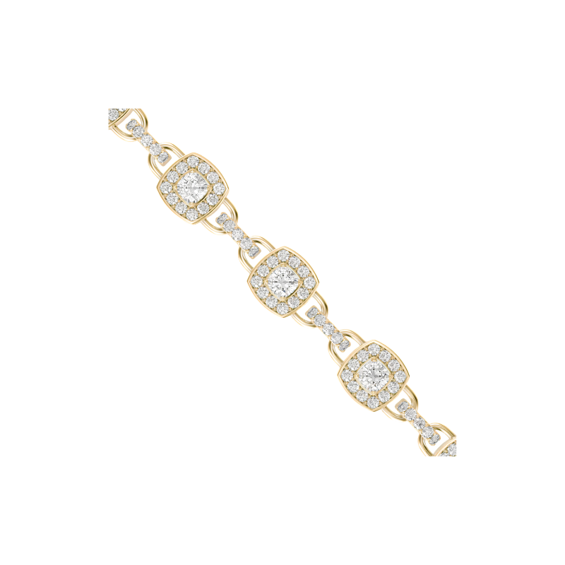 Cushion Style Designer Diamond Bracelet