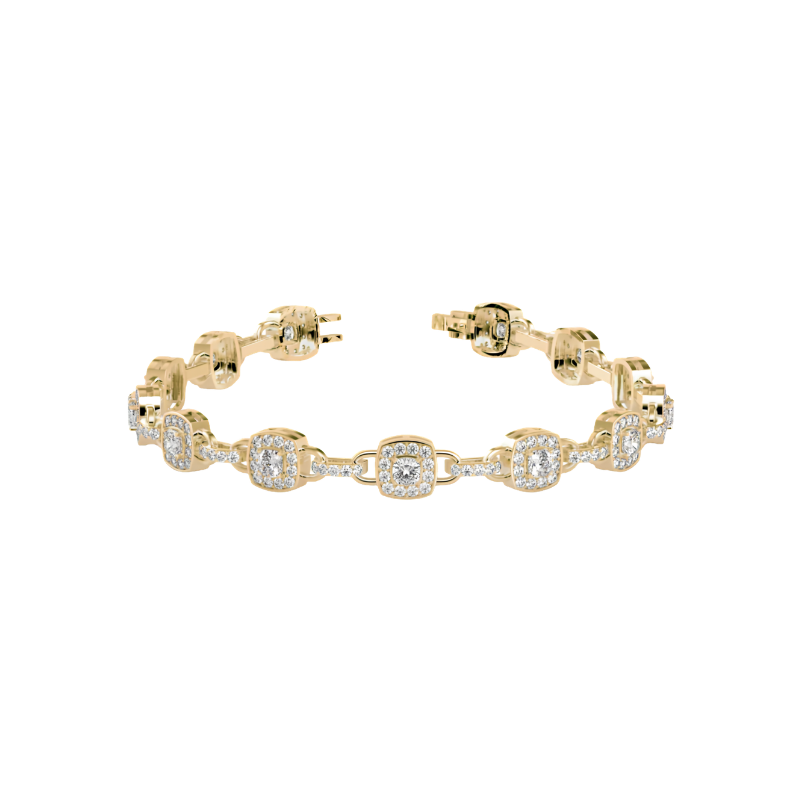Cushion Style Designer Diamond Bracelet