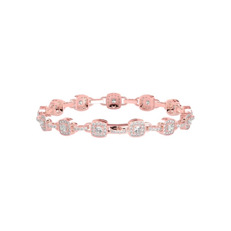 Cushion Style Designer Diamond Bracelet