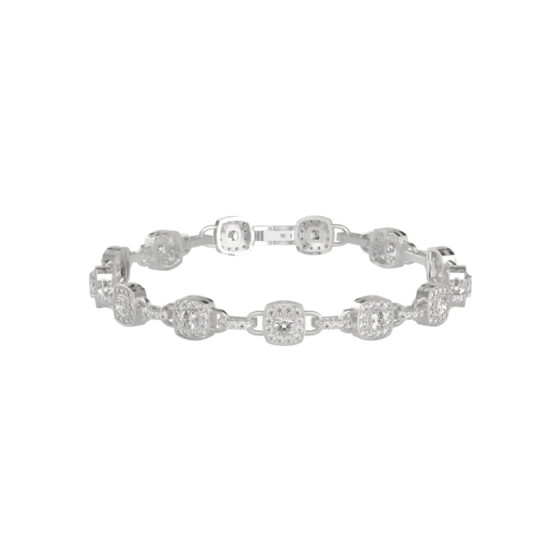 Cushion Style Designer Diamond Bracelet