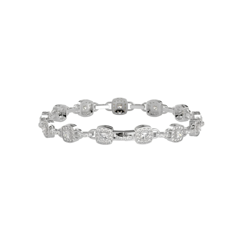 Cushion Style Designer Diamond Bracelet